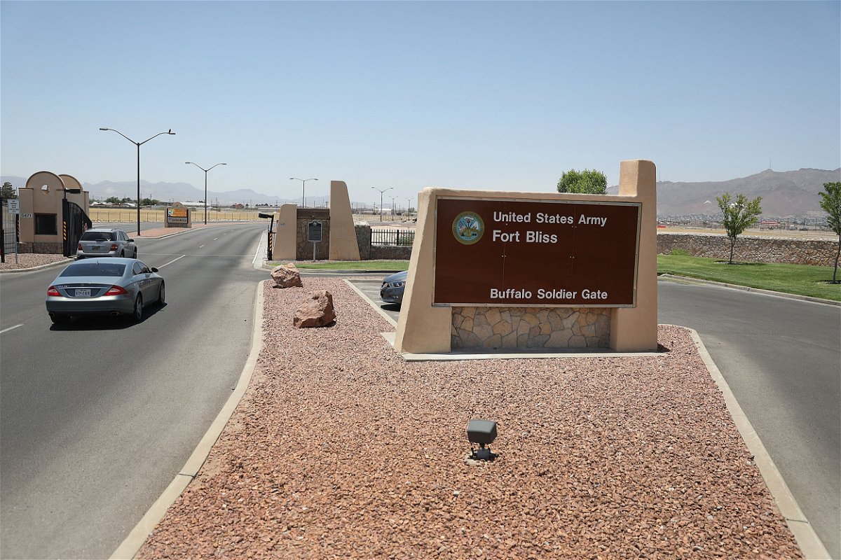 An entrance to Fort Bliss is shown.