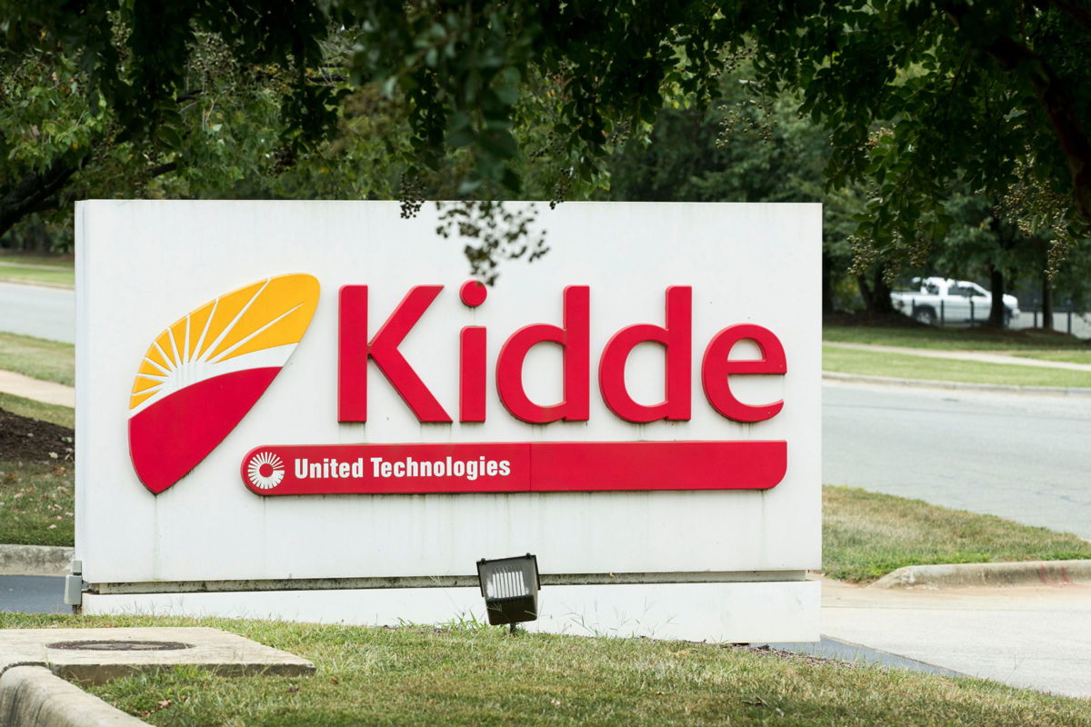 A logo sign outside of the headquarters of Kidde in Mebane, North Carolina.