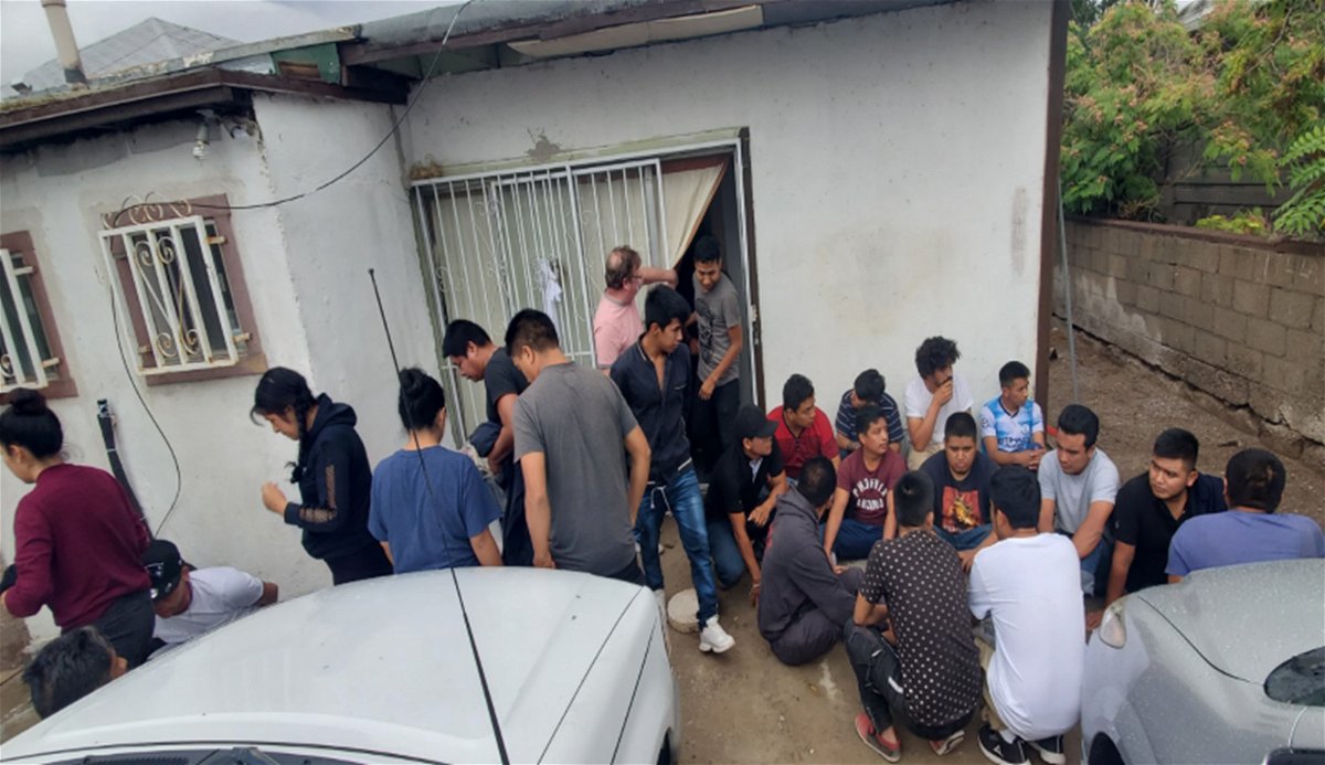A central El Paso stash house where dozens of migrants were found.
