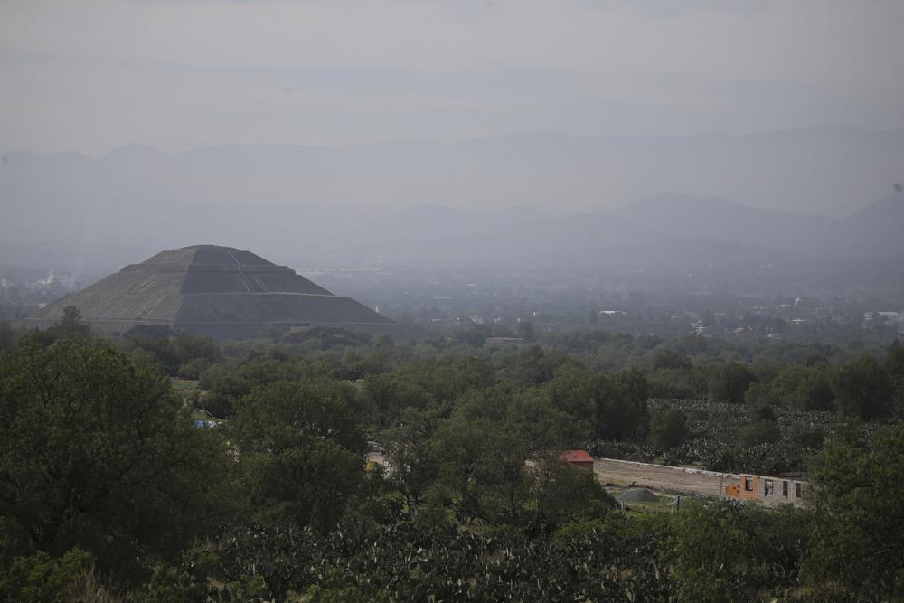 Construction of a private building project is seen on the outskirts of Teotihuacan, just north of Mexico City.