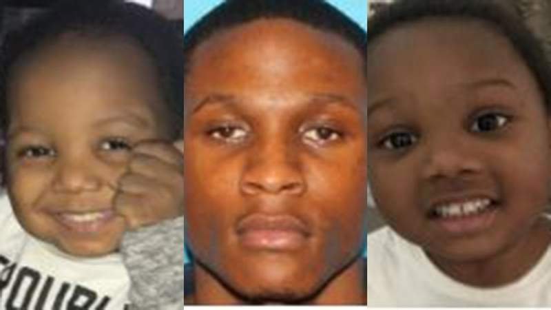 Seven Jeter, 2, (left) and Curtis Jeter, 4, (right) who were believed to be abducted by 24-year-old Curtis Everett Jeter II (center).