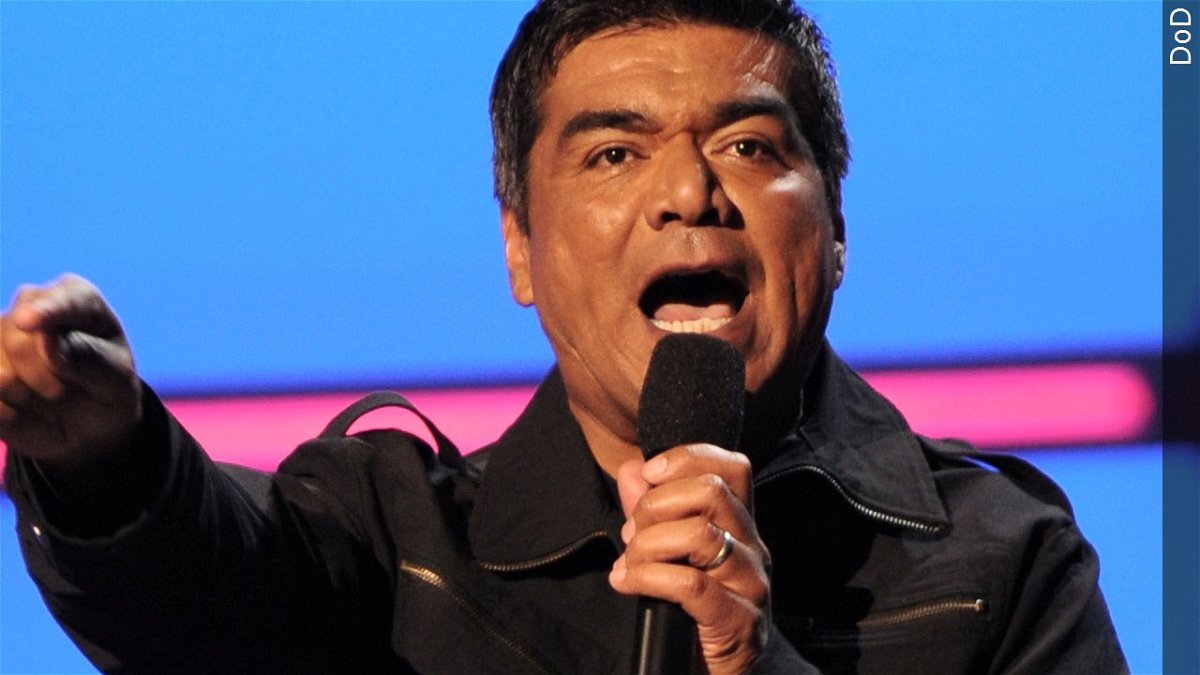 Comedian George Lopez during a stand-up performance.