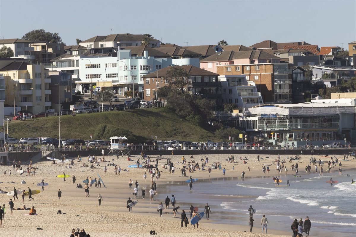 <i>Brook Mitchell/Getty Images</i><br/>People visit Bondi Beach in Sydney