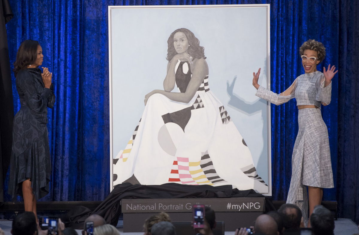 <i>Scott Olson/Getty Images</i><br/>Three years after Barack and Michelle Obama's official portraits were unveiled at the Smithsonian's National Portrait Gallery