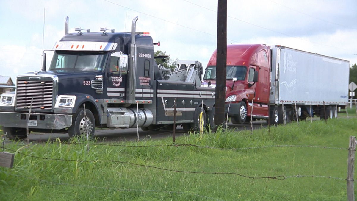 A truck found with dozens of people inside in San Antonio.