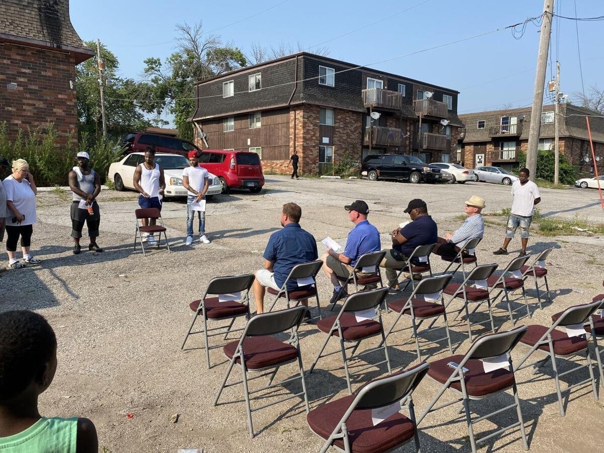 <i>Quad City Times</i><br/>Tenants of Crestwood Apartments held a public forum to voice their frustrations and concerns and asks questions of city of Davenport and Scott County officials about available relocation assistance and to plead for additional time to find new housing.