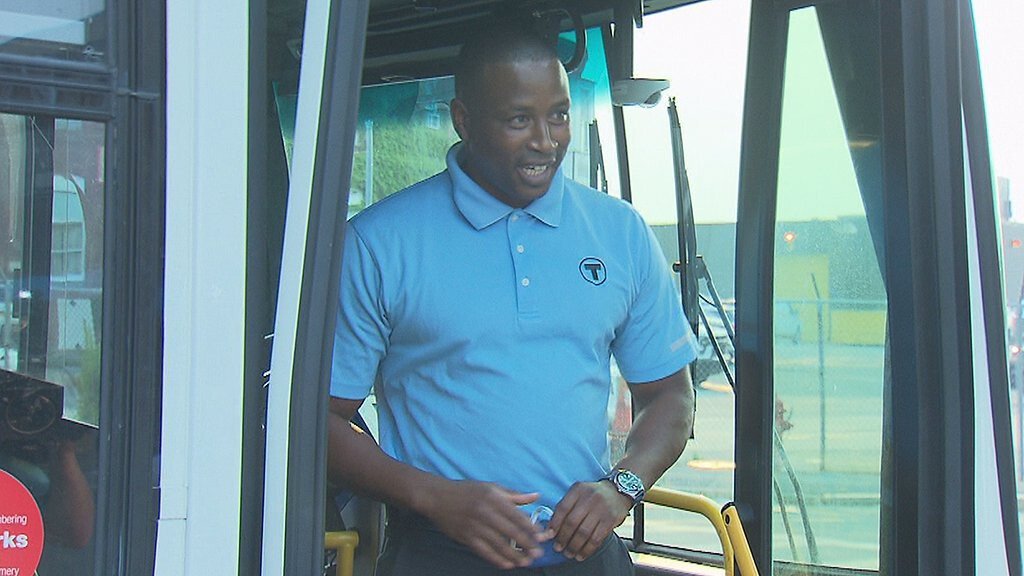 <i>WBZ</i><br/>MBTA bus driver Djiby Sow found a purse in the middle of the road in Belmont on his route and made sure to return it to the rightful owner.