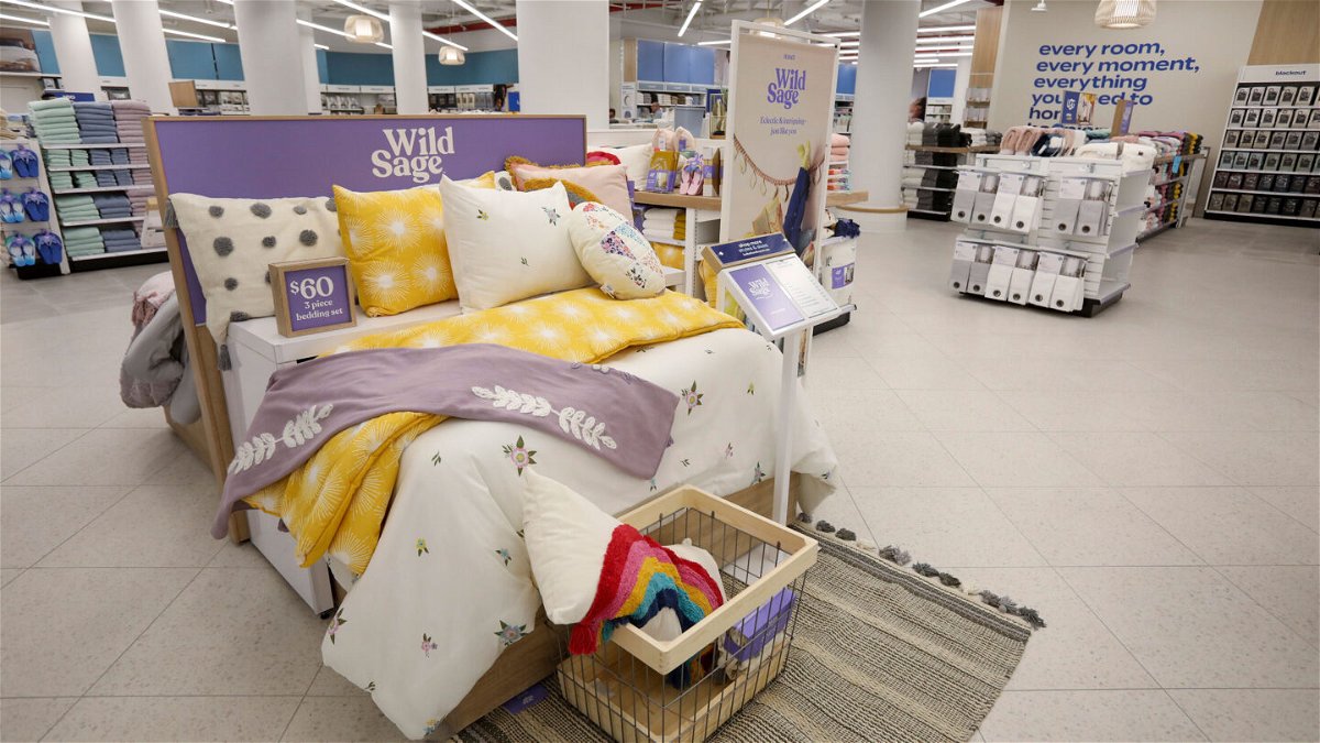 <i>Rob Tannenbaum/Bed Bath & Beyond</i><br/>The new bedding section is seen at the store with Bed Bath & Beyond's private label Wild Sage brand. An executive described the old bedding area as 