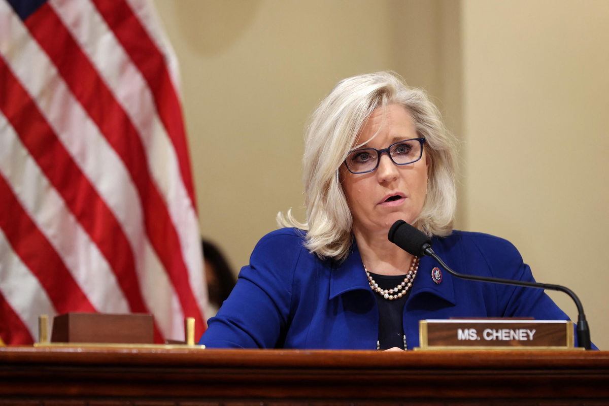 <i>CHIP SOMODEVILLA/AFP/POOL/Getty Images</i><br/>Rep. Liz Cheney delivers opening remarks