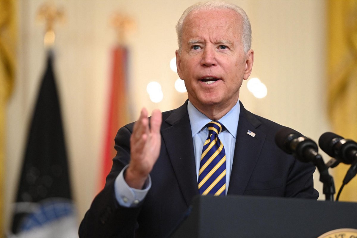 <i>SAUL LOEB/AFP/Getty Images</i><br/>US President Joe Biden is pictured speaking about the situation in Afghanistan from the East Room of the White House on July 8. on July 12