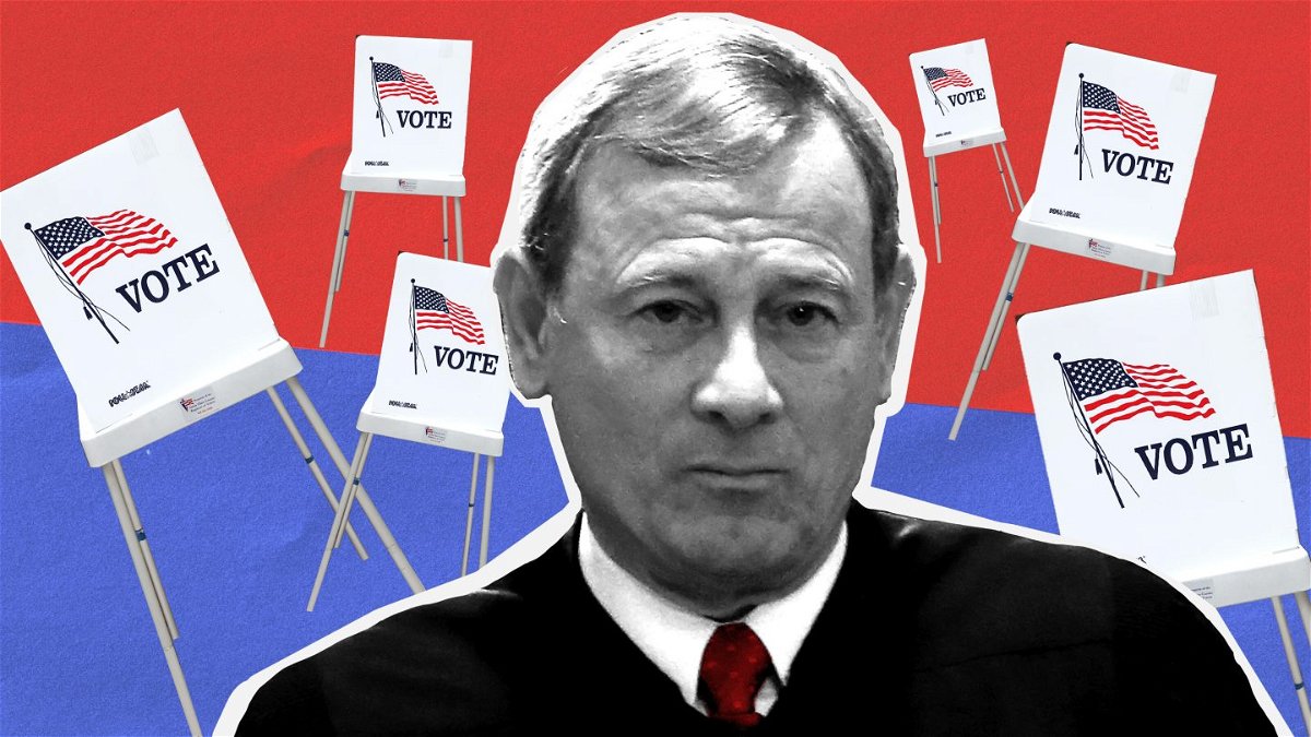 <i>Photo-Illustration: CNN/Getty Images</i><br/>John Roberts takes aim at the Voting Rights Act and the political money disclosures.