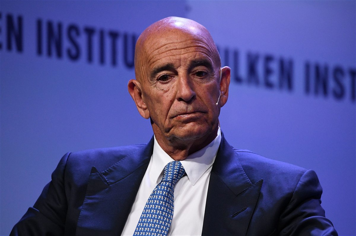 <i>Michael Kovac/Getty Images/FILE</i><br/>Tom Barrack was charged July 20 with illegal foreign lobbying on behalf of the United Arab Emirates