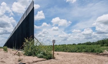 An unfinished section of border wall on July 1 in La Joya