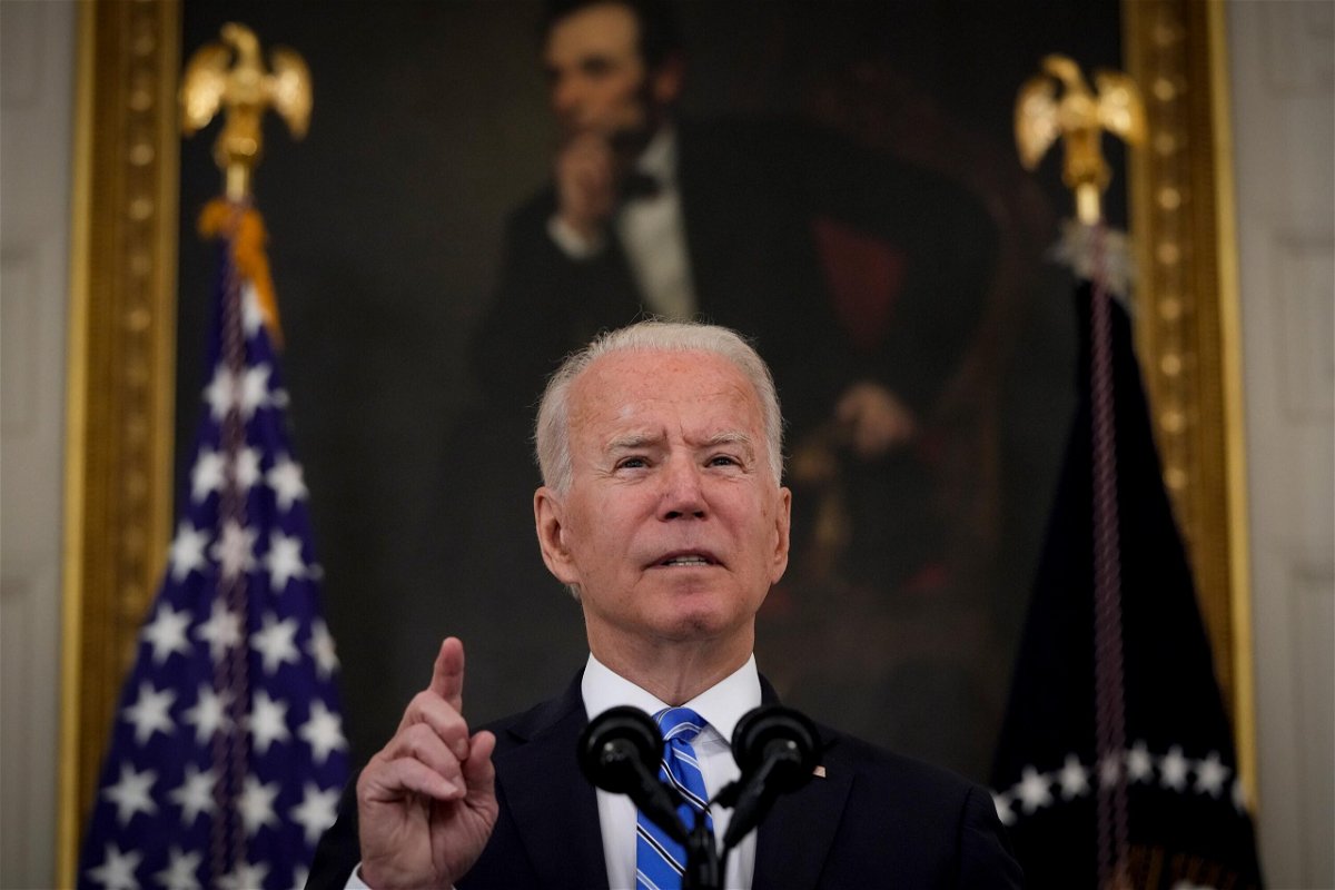 <i>Drew Angerer/Getty Images</i><br/>President Joe Biden speaks about the nation's economic recovery in the State Dining Room of the White House on July 19 in Washington