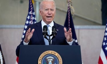 President Joe Biden delivers a speech on voting rights at the National Constitution Center on July 13 in Philadelphia. White House officials are devising ways to fight the spread of dangerous falsehoods about Covid-19 vaccines