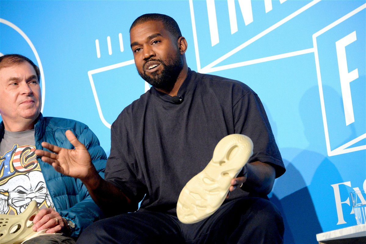 <i>Brad Barket/Getty Images for Fast Company</i><br/>Steven Smith and Kanye West speak on stage on November 7