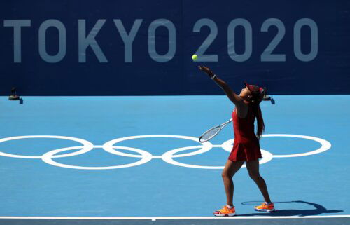 Naomi Osaka put in an impressive serving performance against China's Saisai Zheng.