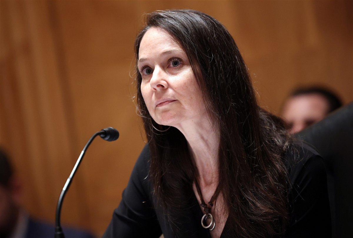 <i>Kevin Dietsch/Getty Images</i><br/>The Senate on July 12 unanimously confirmed Jen Easterly to lead the Department of Homeland Security's cybersecurity division