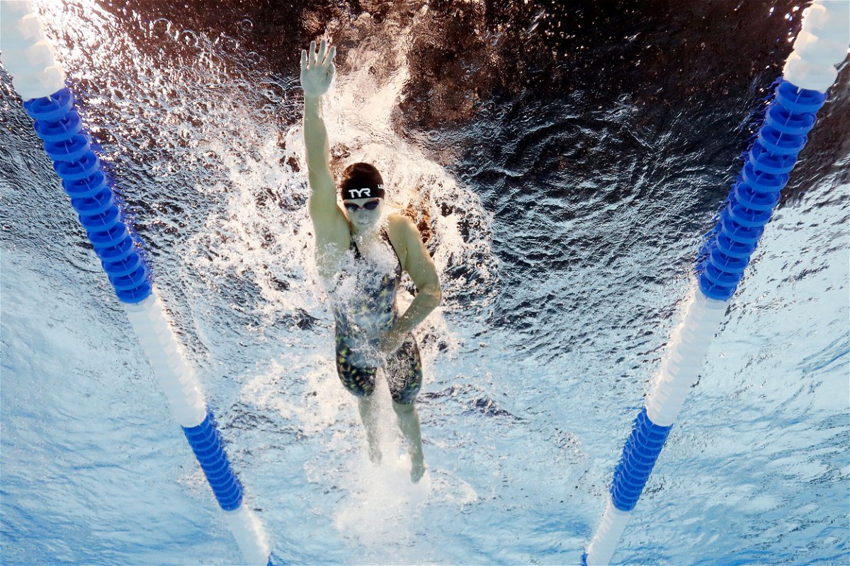 <i>Tom Pennington/Getty Images</i><br/>Katie Ledecky competes at the Olympics.