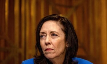 Sen. Maria Cantwell (D-WA) speaks at the Senate Finance Committee hearing at the US Capitol on February 25