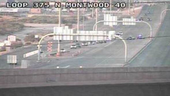 Police divert traffic off Loop 375 south near Montwood due to a crash.