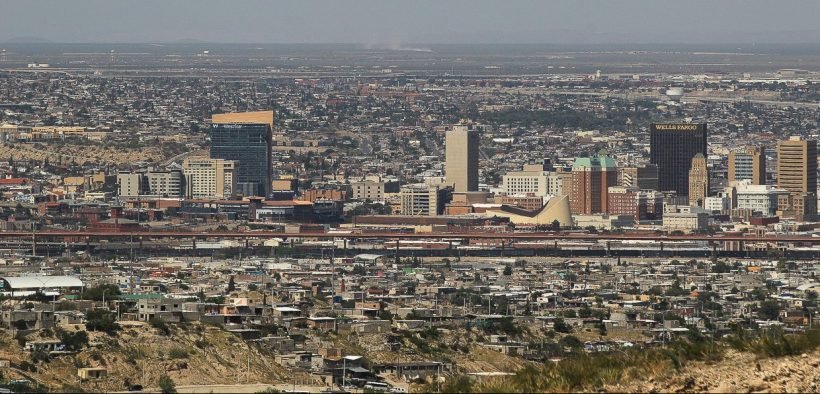 A panoramic view of downtown El Paso.