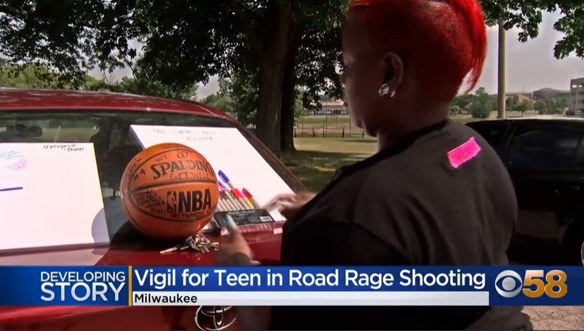 <i>WDJT</i><br/>Family members and friends of the 17-year-old girl shot in a road rage incident Tuesday night gathered for a vigil Saturday to pray for a teen who remains hospitalized.
