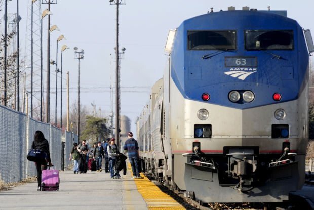 <i>The Southern Illinoisan</i><br/>Passengers board an Amtrak train in Illinois, which is where the derailed train originated.