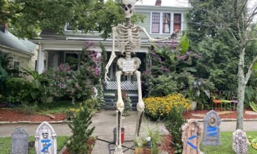 A home in the historic Oakwood section of downtown Raleigh has been the site of elaborate Halloween displays over the years; however