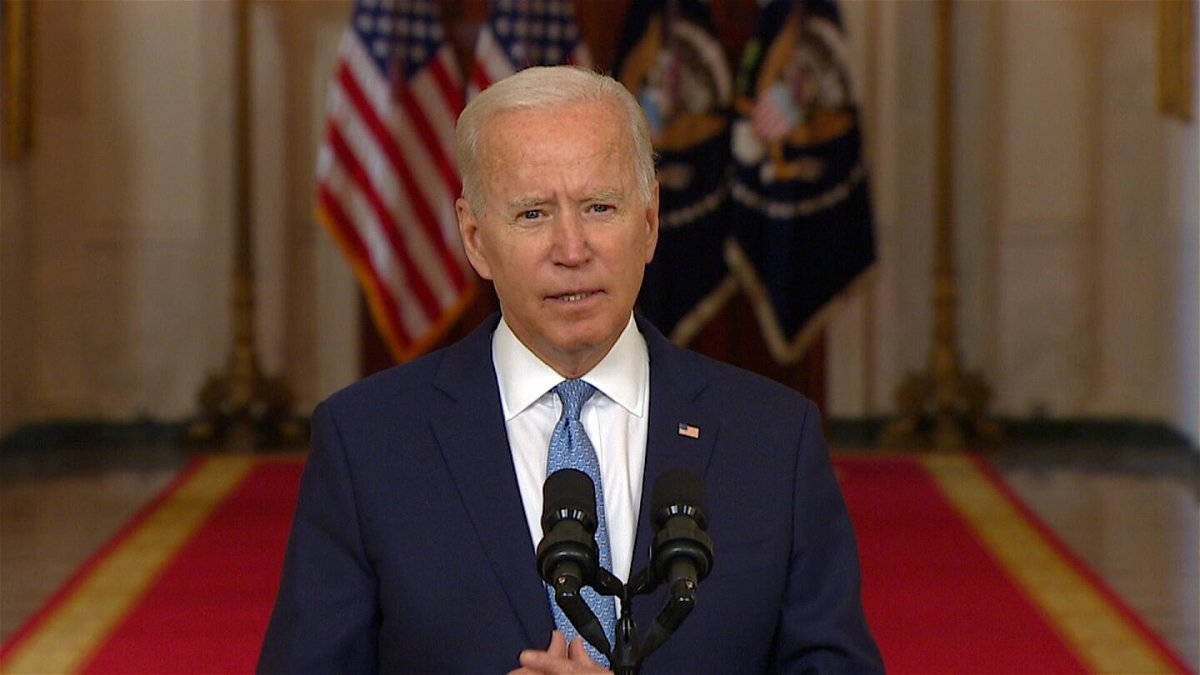<i>Pool</i><br/>Joe Biden speaks about the US withdrawal from Afghanistan at the White House on August 31