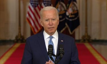 Joe Biden speaks about the US withdrawal from Afghanistan at the White House on August 31