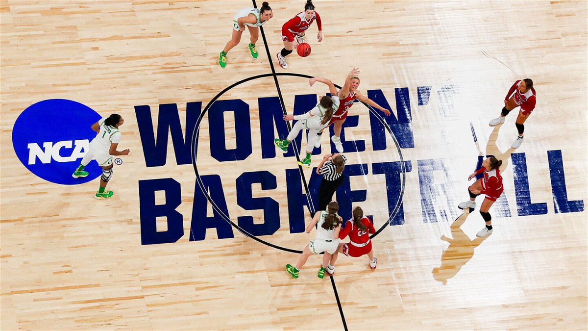 <i>Carmen Mandato/Getty Images</i><br/>A new report commissioned by NCAA finds a massive gender inequity in college basketball. Oregon Ducks and the South Dakota Coyotes here face off at the 2021 NCAA Women's Basketball Tournament on March 22
