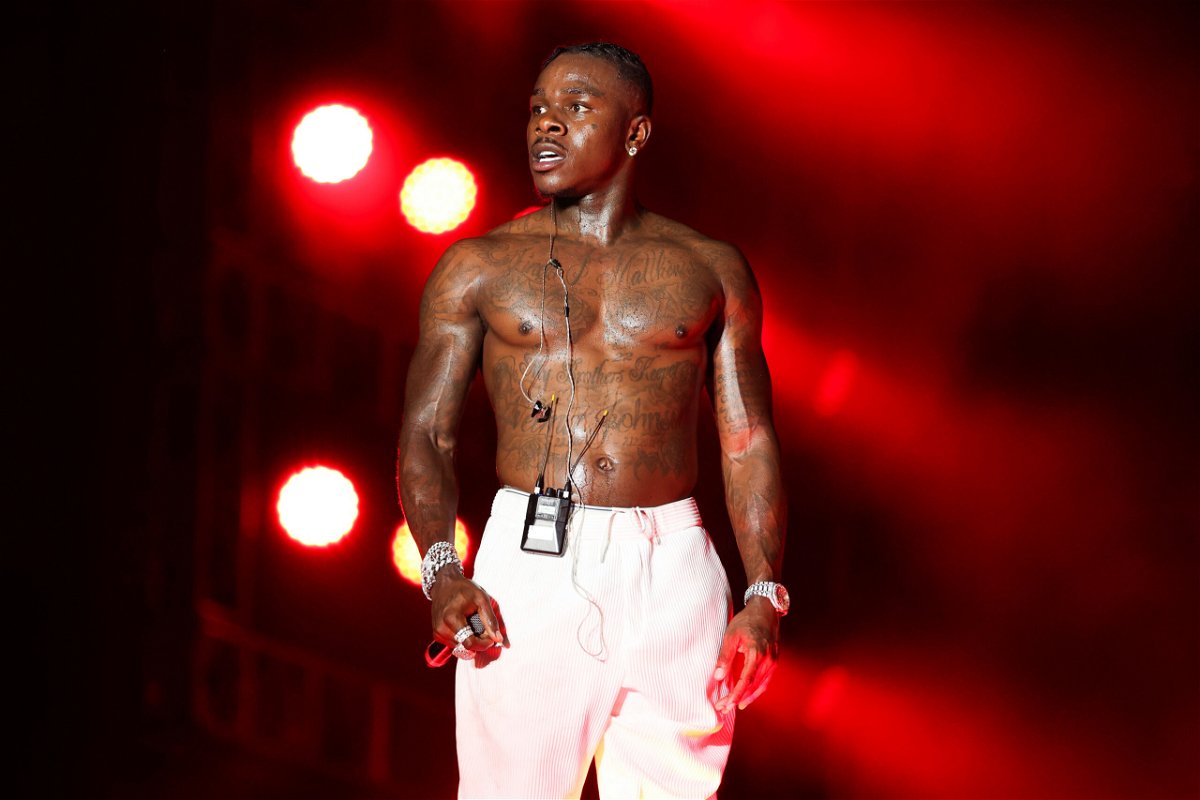 <i>Rich Fury/Getty Images</i><br/>DaBaby performs on stage during Rolling Loud at Hard Rock Stadium on July 25