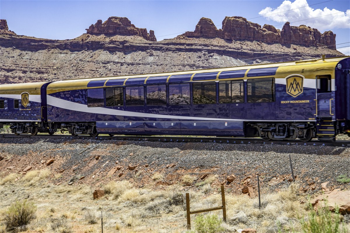 <i>Courtesy Rocky Mountaineer</i><br/>The train passes close to attractions such as Arches National Park in Utah. The rail line offers add-on tours to the park and other spots on either end of the journey.