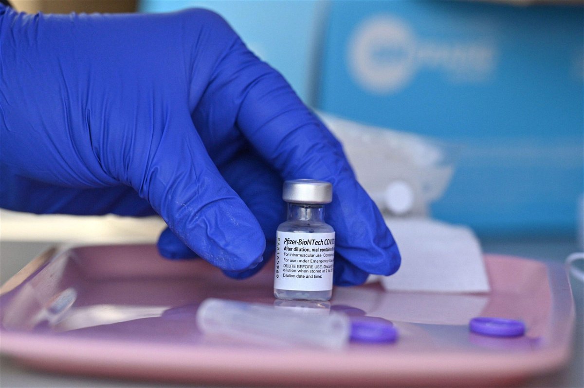 <i>Robyn Beck/AFP/Getty Images</i><br/>The Pfizer-BioNTech vaccine.