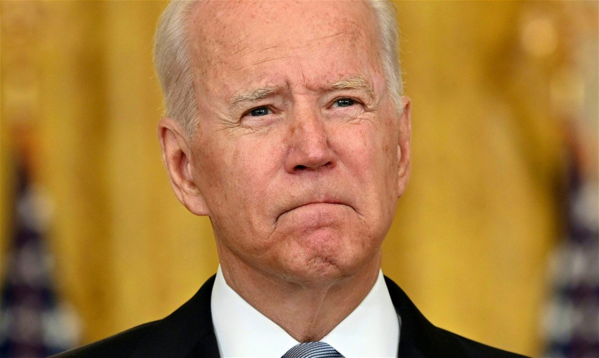 <i>BRENDAN SMIALOWSKI/AFP/Getty Images</i><br/>US President Joe Biden delivers remarks about the situation in Afghanistan in the East Room of the White House on August 16 in Washington