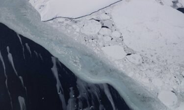 Sea ice floats as seen from NASA's Operation IceBridge research aircraft on November 4