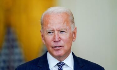 President Joe Biden on Monday will encourage Americans who have been waiting for full FDA approval to get their Covid-19 vaccination. Biden is seen here at the White House