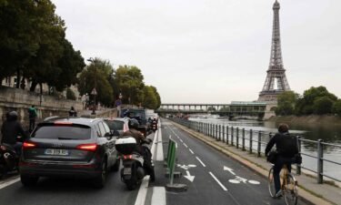 Authorities in the French capital of Paris are forcing drivers to slow down in a bid to reduce pollution and improve road safety. Pictured is the Seine River in Paris.