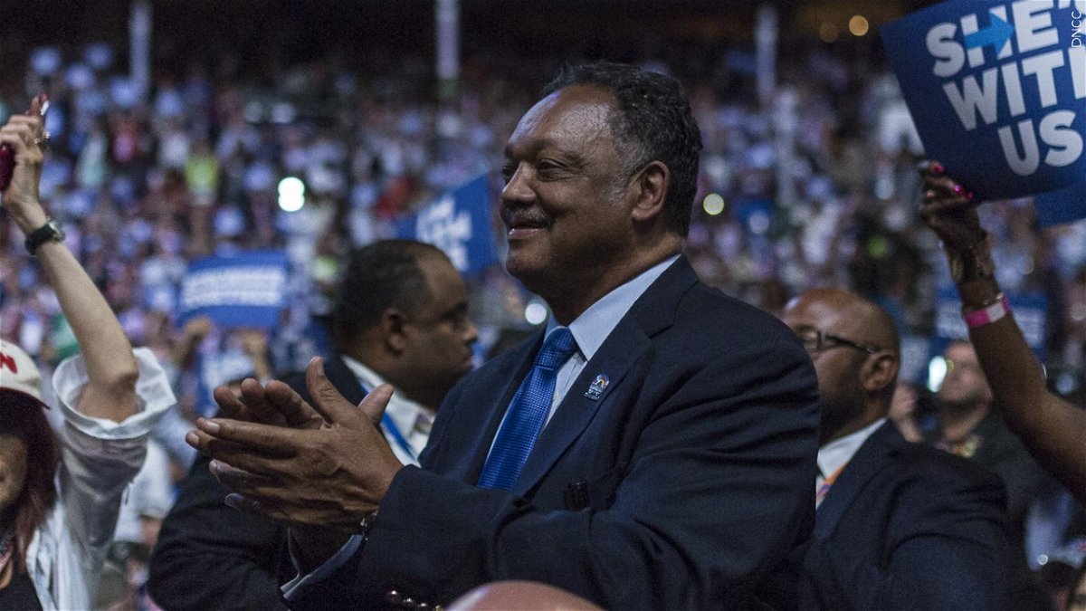 Civil rights leader Jesse Jackson at the Democratic National Convention in 2016.