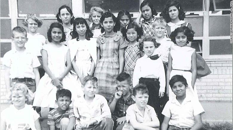 Lupe Alemán, top row and second from right, was several years older than some of her classmates when she started third grade in the 1957-1958 school year. A school policy mandated her and other Mexican American children to enroll in first grade for multiple years.