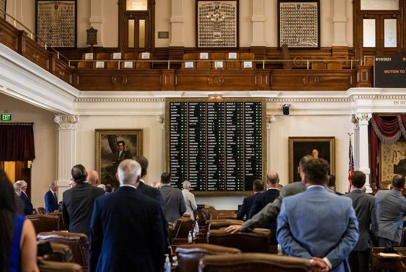 Texas House members meet at the state Capitol during a prior session.