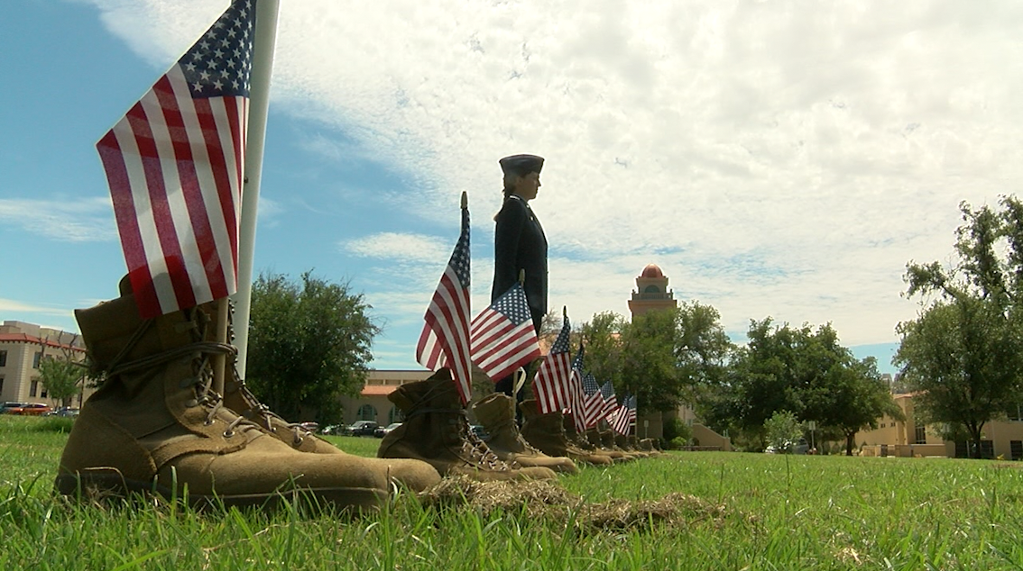 The NMSU ROTC tribute to the 13 service members who lost their lives in Afghanistan.