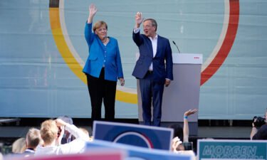 Chancellor Angela Merkel and Armin Laschet