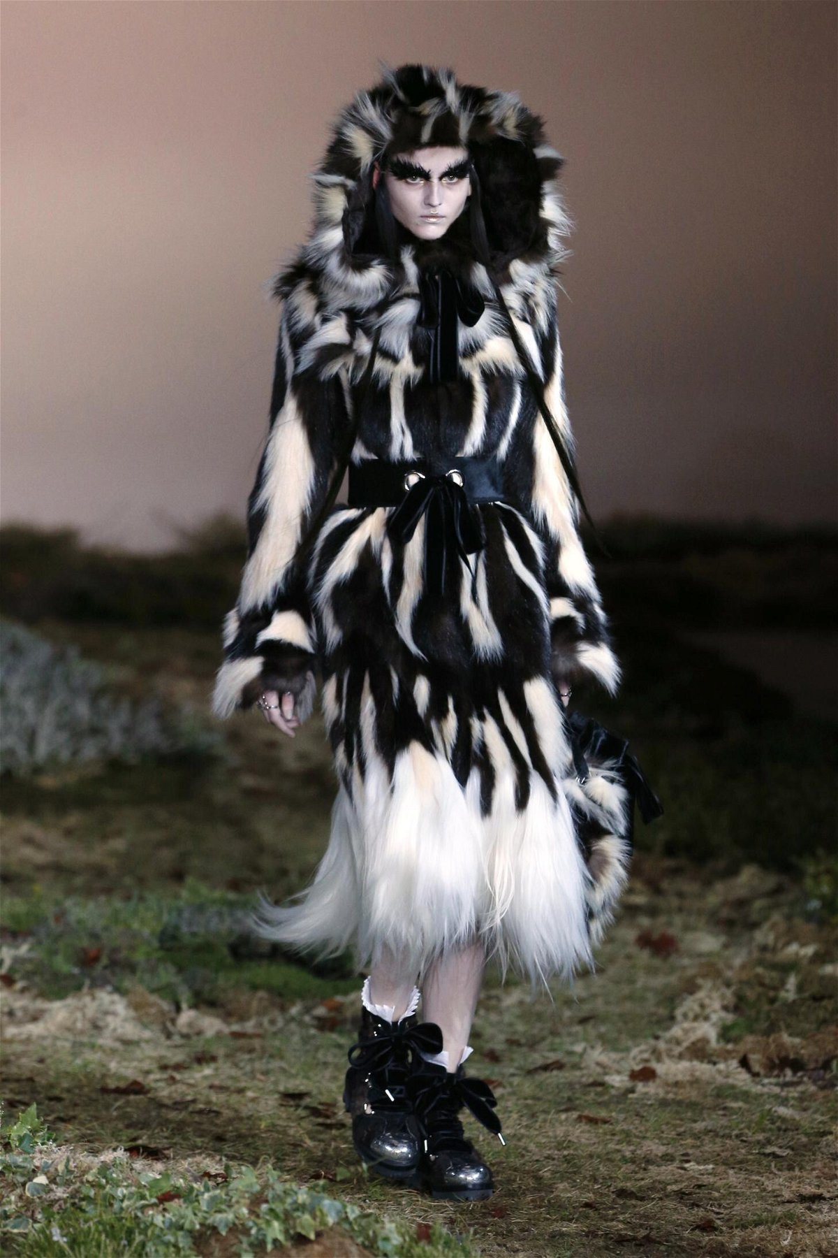 <i>Francois Guillot/AFP/Getty</i><br/>Alexander McQueen's Autumn-Winter 2015 collection at Paris Fashion Week included genuine fur. Though the brand committed to ceasing fur production in April 2021.