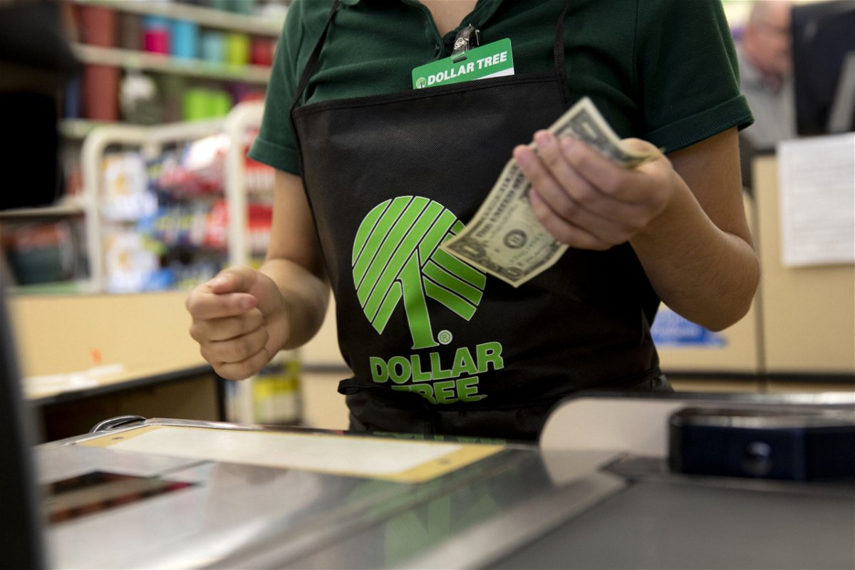<i>Daniel Acker/Bloomberg/Getty Images</i><br/>An employee works at a cash register at a Dollar Tree store in Chicago.