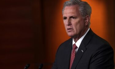 House Minority Leader Kevin McCarthy speaks during a news conference at the US Capitol on July 1.