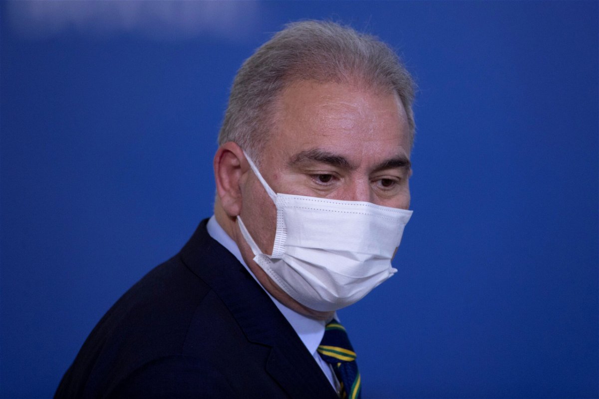 <i>Joedson Alves/EPA-EFE/Shutterstock</i><br/>Brazilian Health Minister Marcelo Queiroga at Palacio do Planalto
