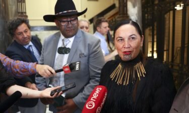 New Zealand's Māori Party campaigns to change the country's name to Aotearoa. Maori Party co-leaders Rawiri Waititi and Debbie Ngarewa-Packer here speak to the media on November 26