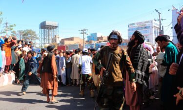 The Taliban in Afghanistan have put on public display the bodies of four men who were killed after they allegedly carried out a kidnapping in the western city of Herat.